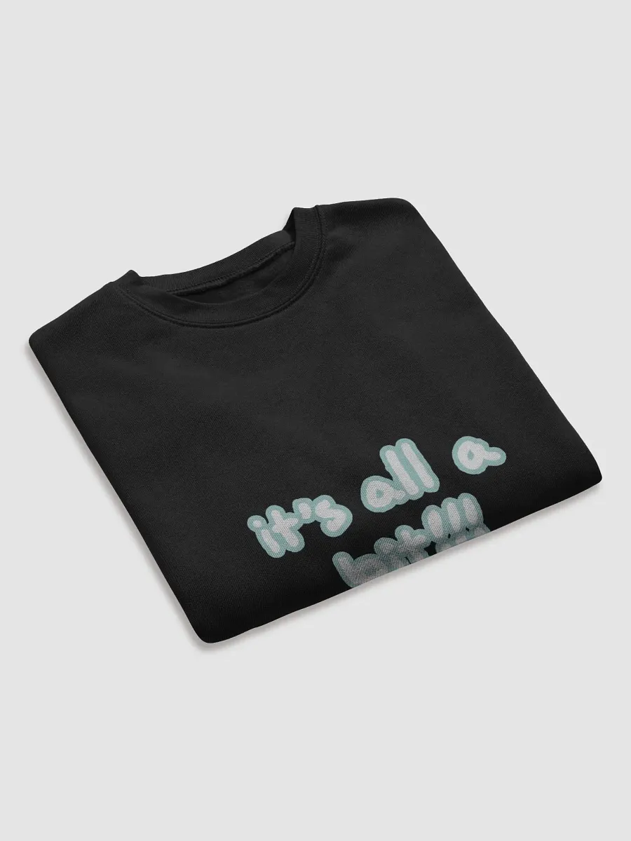 “It’s all a bit!!!” (sm. lined design, #CCE1C4) Women's Fleece Crop Sweatshirt product image (7)