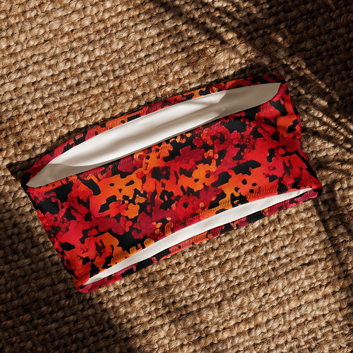 Sunset Chaos Recycled Bandeau Bikini Top product image (1)