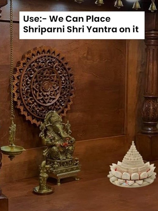 Parth Pooja Wooden Lotus Kamal Aasan-Where god Resides, Made of ShriParni Wood for Keeping Maha Meru Shri Yantra product image (5)