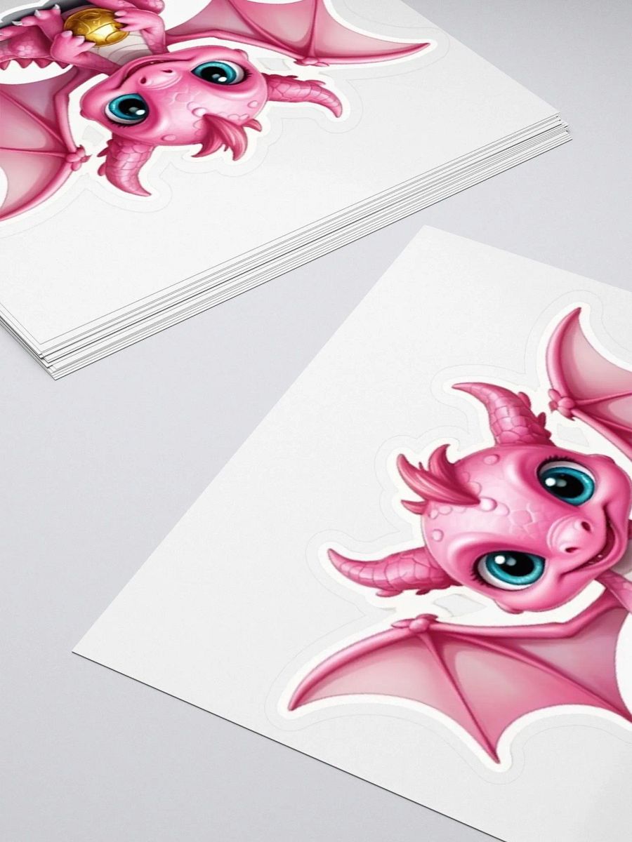 Cute Baby Pink Dragon V.3 Sticker product image (4)
