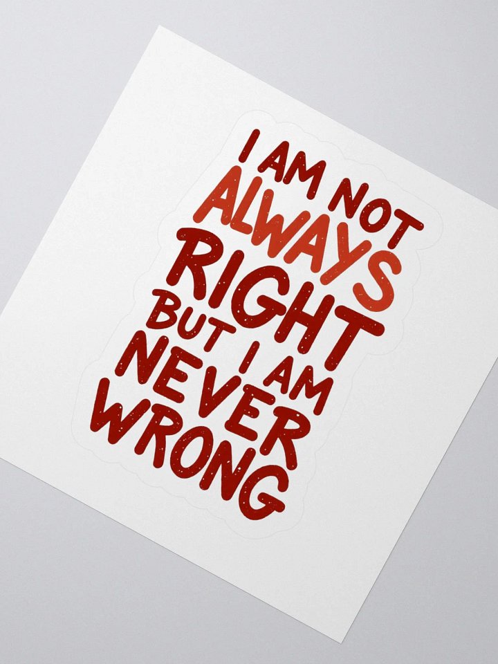 Never Wrong Kiss Cut Stickers product image (6)