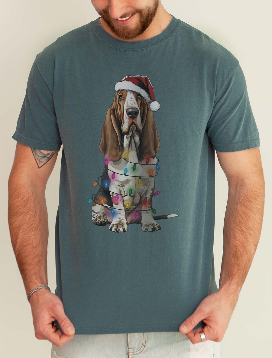 Funny Basset Hound Christmas T-Shirt for Basset Hound Paw-rents product image (1)