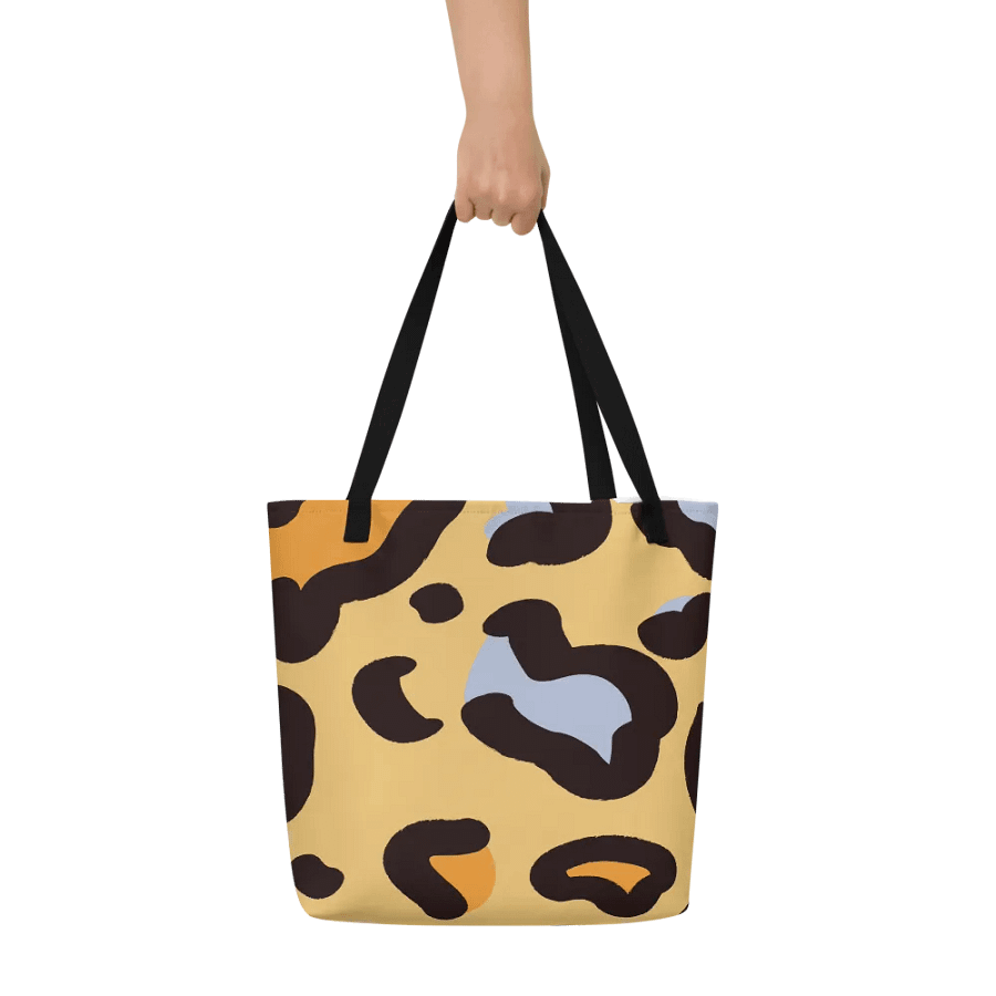 All-Over Print Large Tote Bag w/ Pocket - Leopard product image (7)
