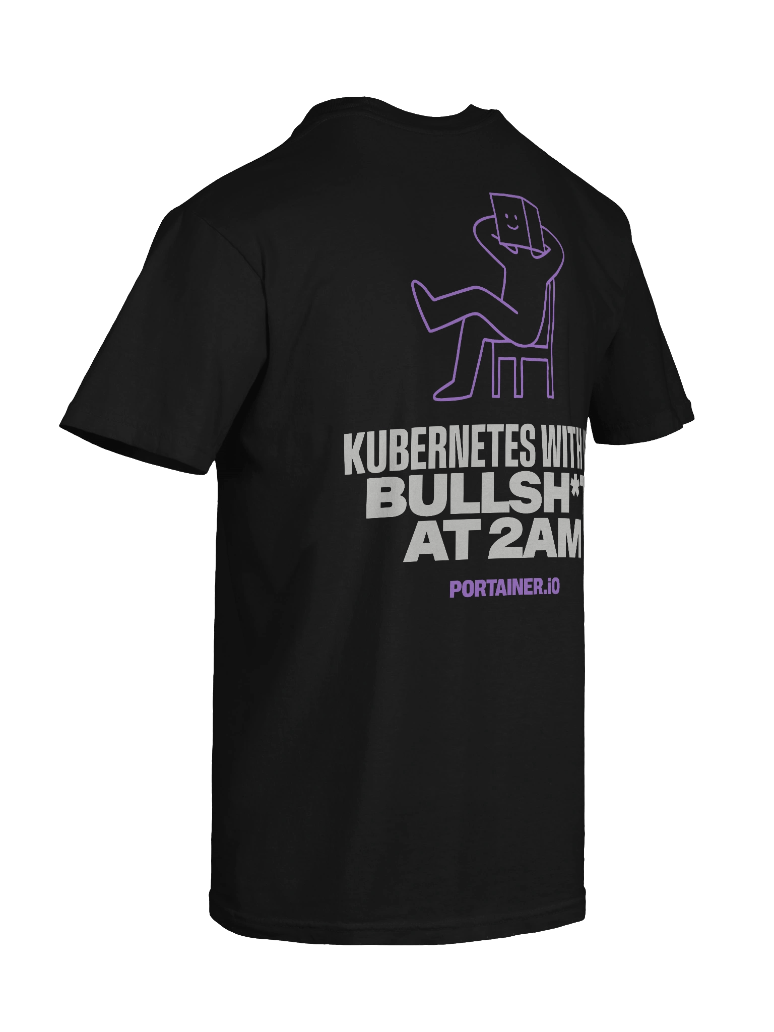 Portainer Tshirt - Kube with no BS - Black product image (10)