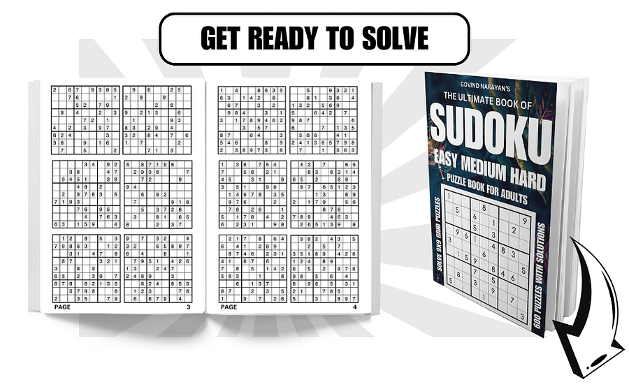 600 Easy, Medium, Hard Sudoku Puzzles | Ebook | Printable product image (2)