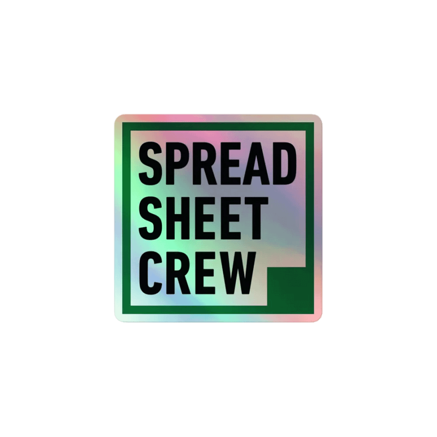 Spread Sheet Crew - Holo Sticker product image (1)