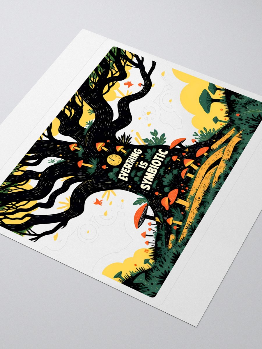 Symbiotic Nature - Tree & Mushroom Ecosystem Kiss Cut Stickers product image (9)