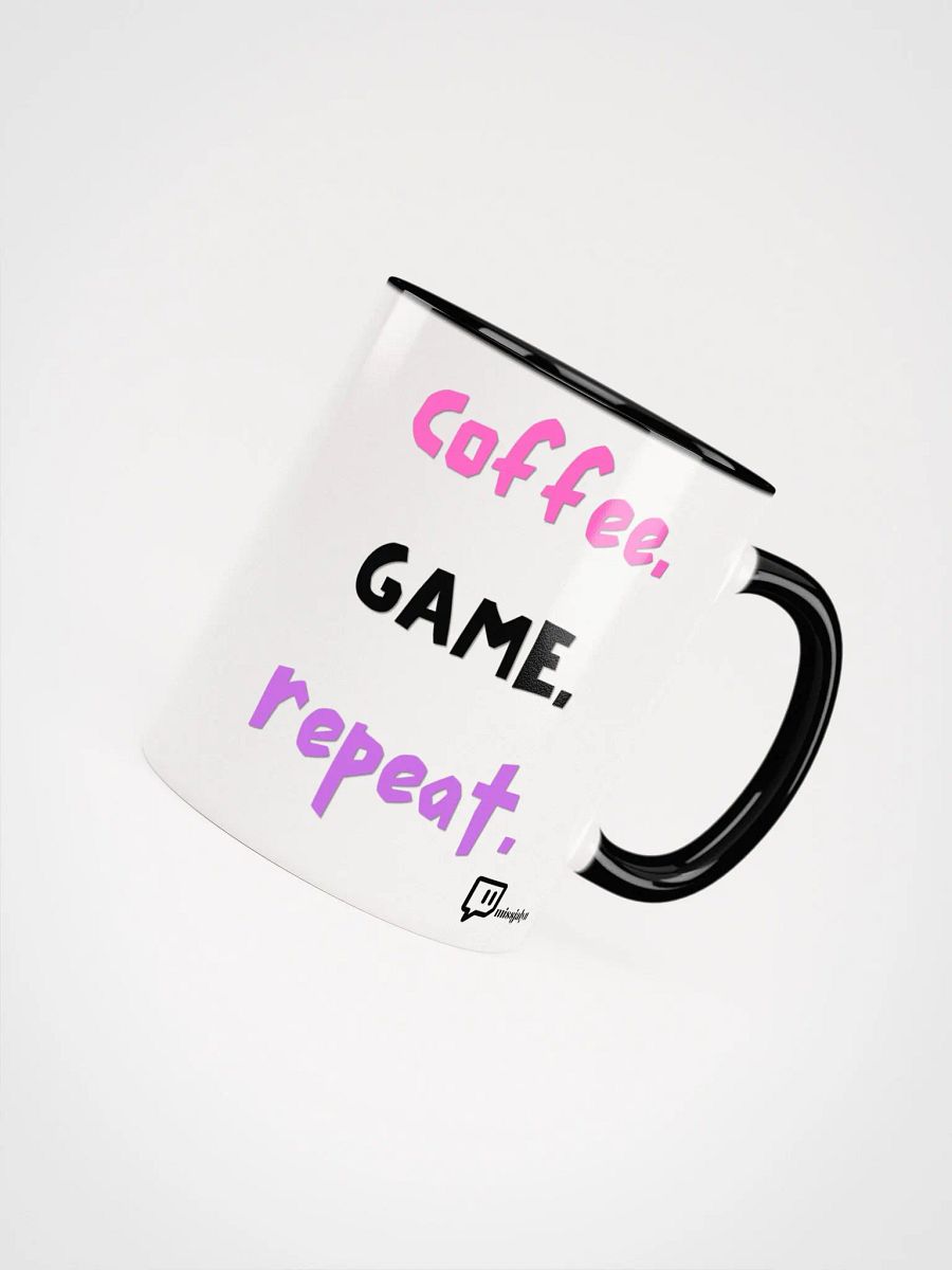 coffee. GAME. repeat. Coffee Cup w/ logo product image (4)