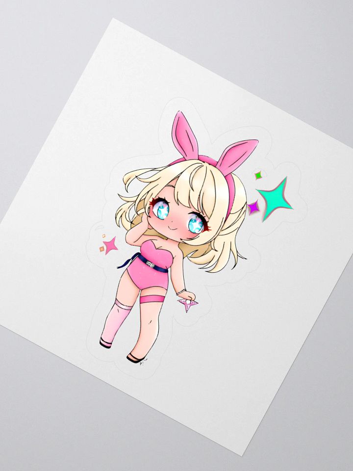 Whimsical Bunny Girl Kiss Cut Stickers product image (6)
