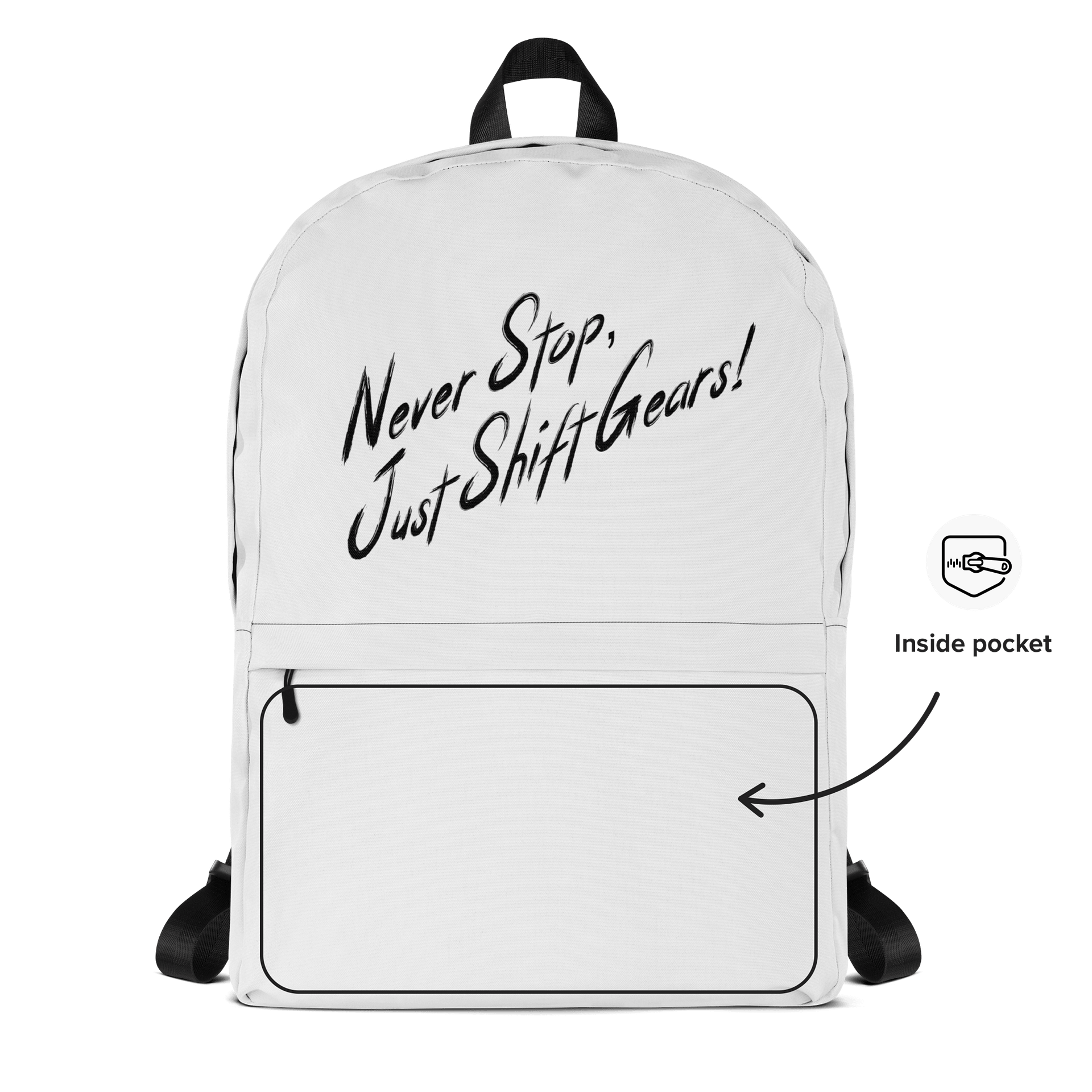 Never Stop, Just Shift Gears! - All-Over Print Backpack product image (2)