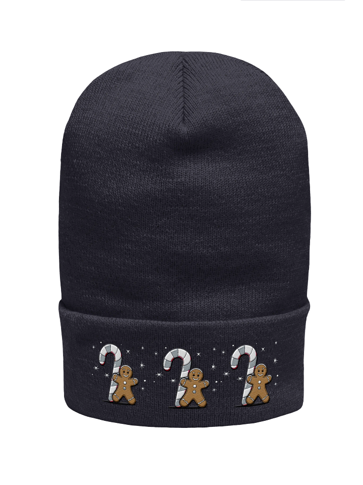 Festive Candy Cane & Gingerbread Yupoong Cuffed Beanie product image (1)