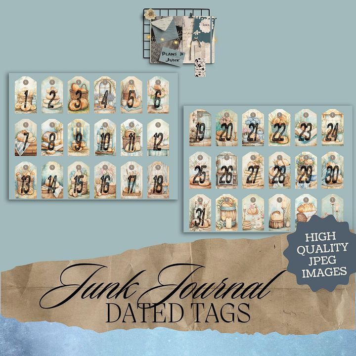 For The Love of Bread - Printable Dated Tags V3 product image (1)