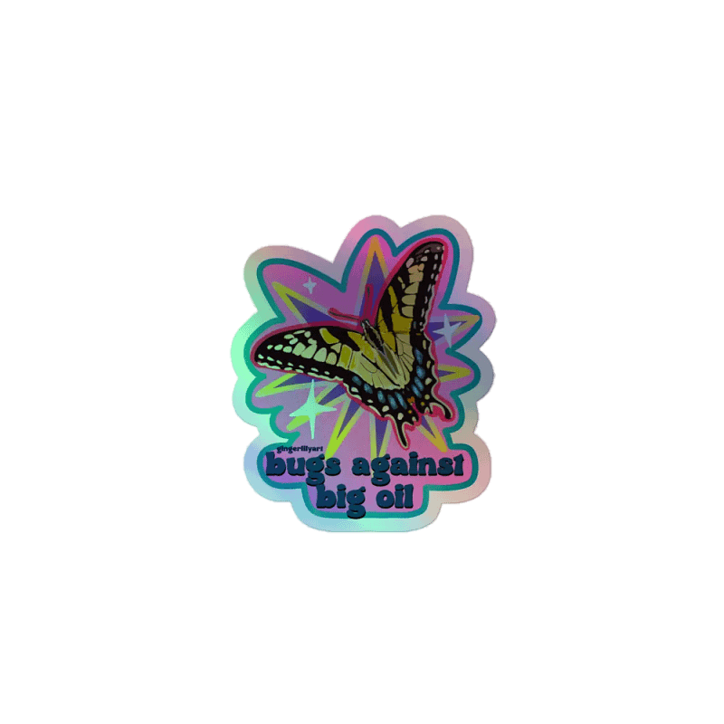 bugs against big oil sticker