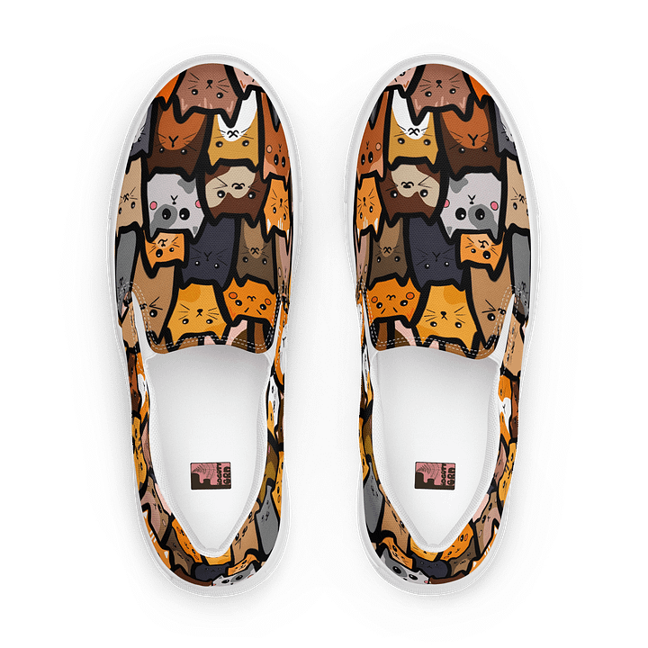 "Cats" Canvas Slip On Shoes (Women's) product image (1)