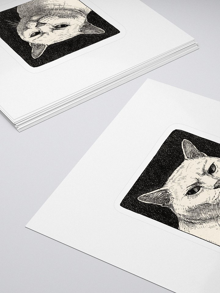 Cat Art Kiss Cut Stickers product image (2)