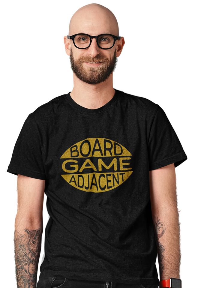 Grunge Board Game Shirt, Nerdy T-shirt for Board Gamers, Black, Board Game Adjacent product image (1)