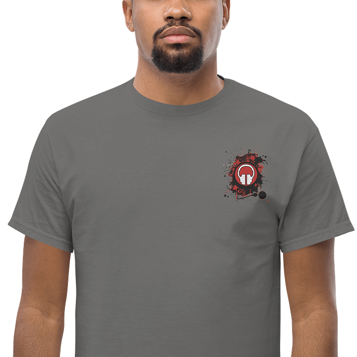 Paint Splat Headphones Embroidered Gildan Heavyweight T-Shirt product image (5)