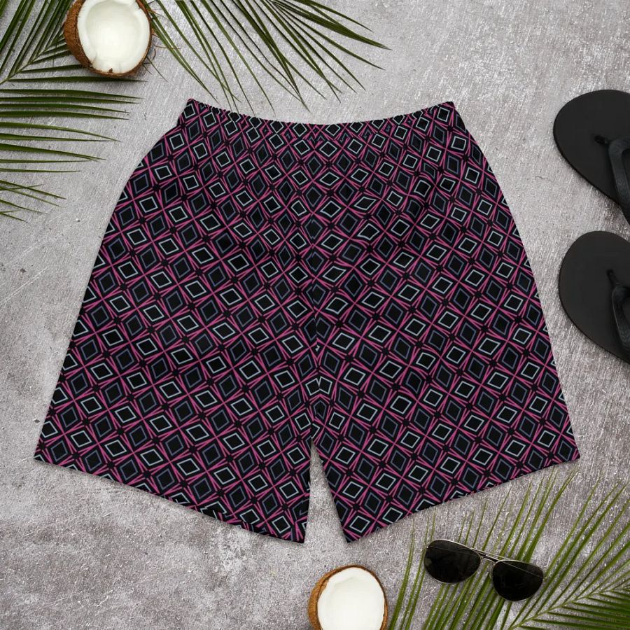 Geometric Illusion All Over Print Unisex Athletic Long Shorts product image (2)