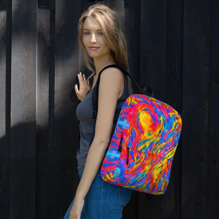 Digital Rainbow Pixels Flow - Backpack product image (8)