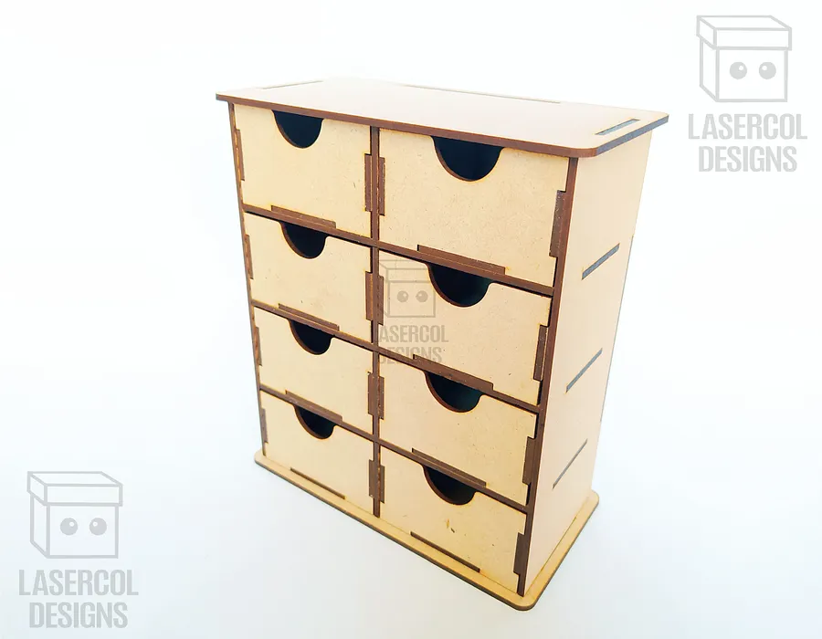 8 Drawers Desk Organizer - Laser Cut Files product image (5)