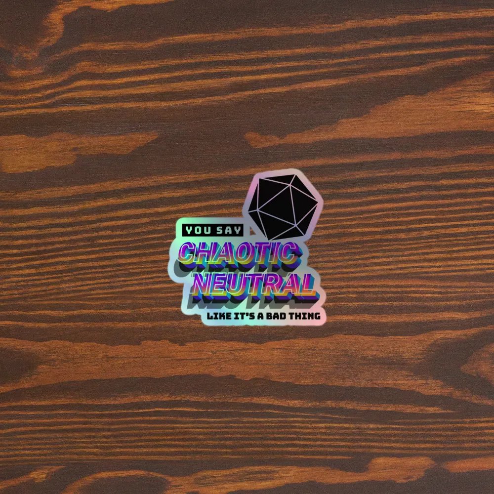 Chaotic Neutral - Holo Sticker product image (5)