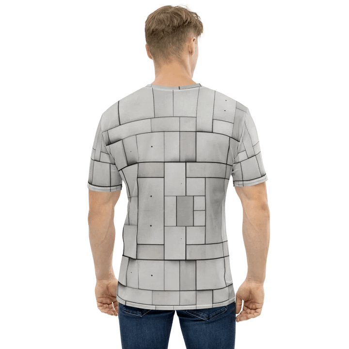 Minimalist Concrete Grid Tee - Urban Texture Art product image (2)