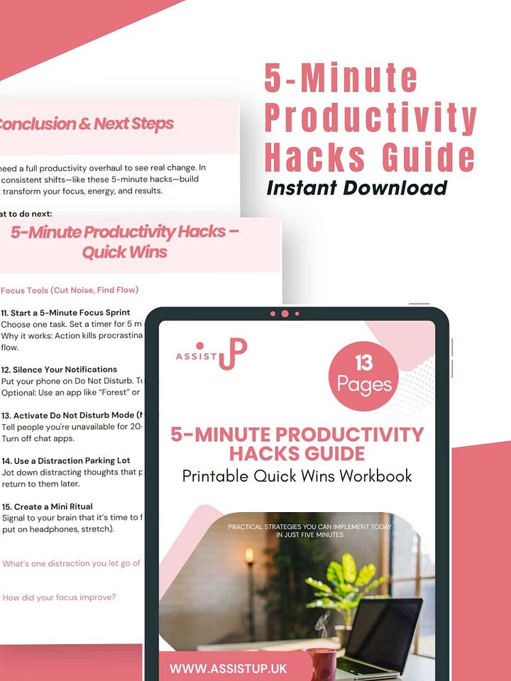 5-Minute Productivity Hacks Workbook product image (2)