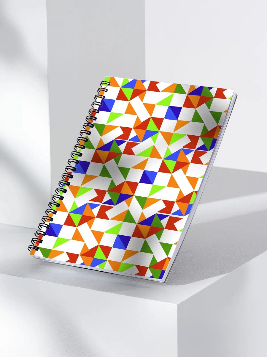 Geometric Shapes Multicolored Throw Spiral Notebook product image (3)