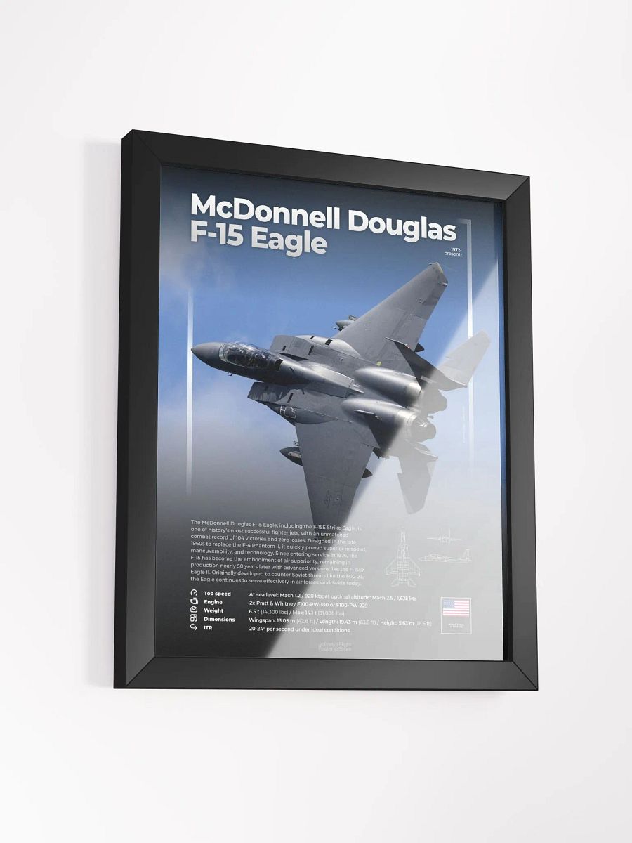 McDonnel Douglas (Boeing) F-15 Eagle Aviation Spec Poster product image (3)