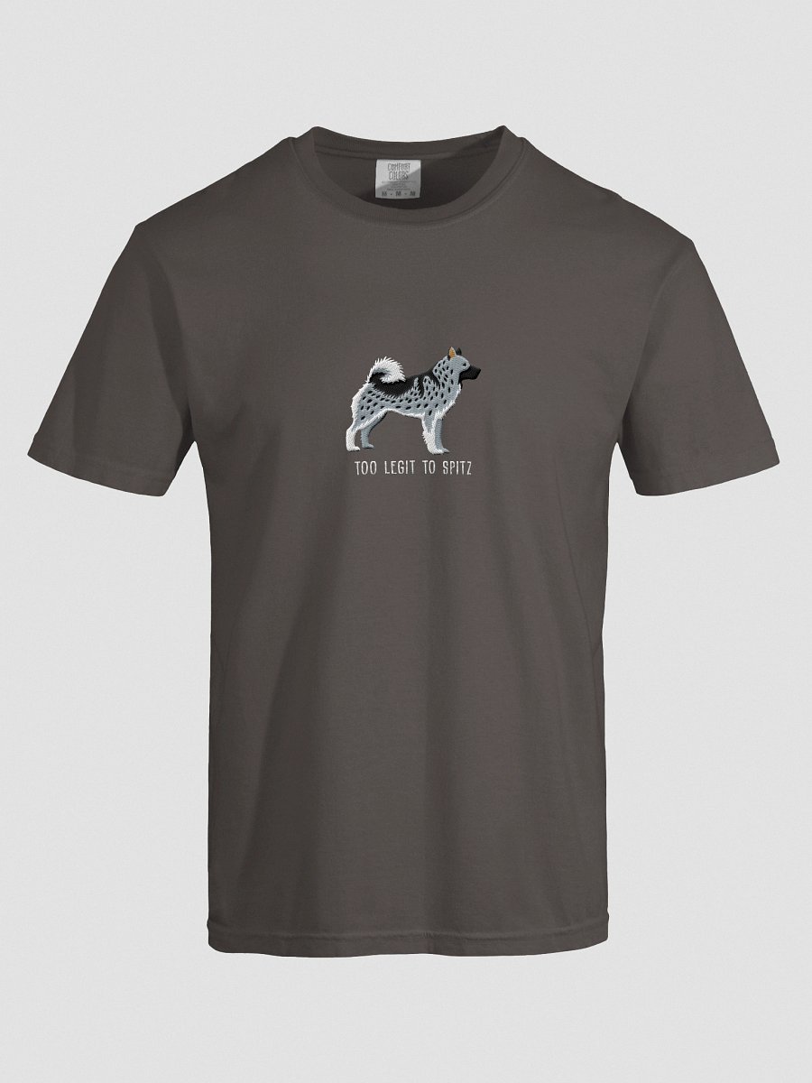 Too Legit to Spitz T-Shirt(Embroidered) of a Norwegian Elkhound(Gray) product image (41)