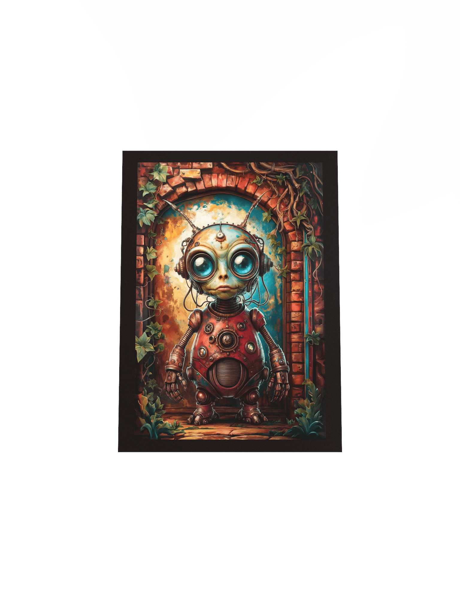 Steampunk Alien Robot Poster – Retro-Futuristic Sci-Fi Wall Art product image (5)