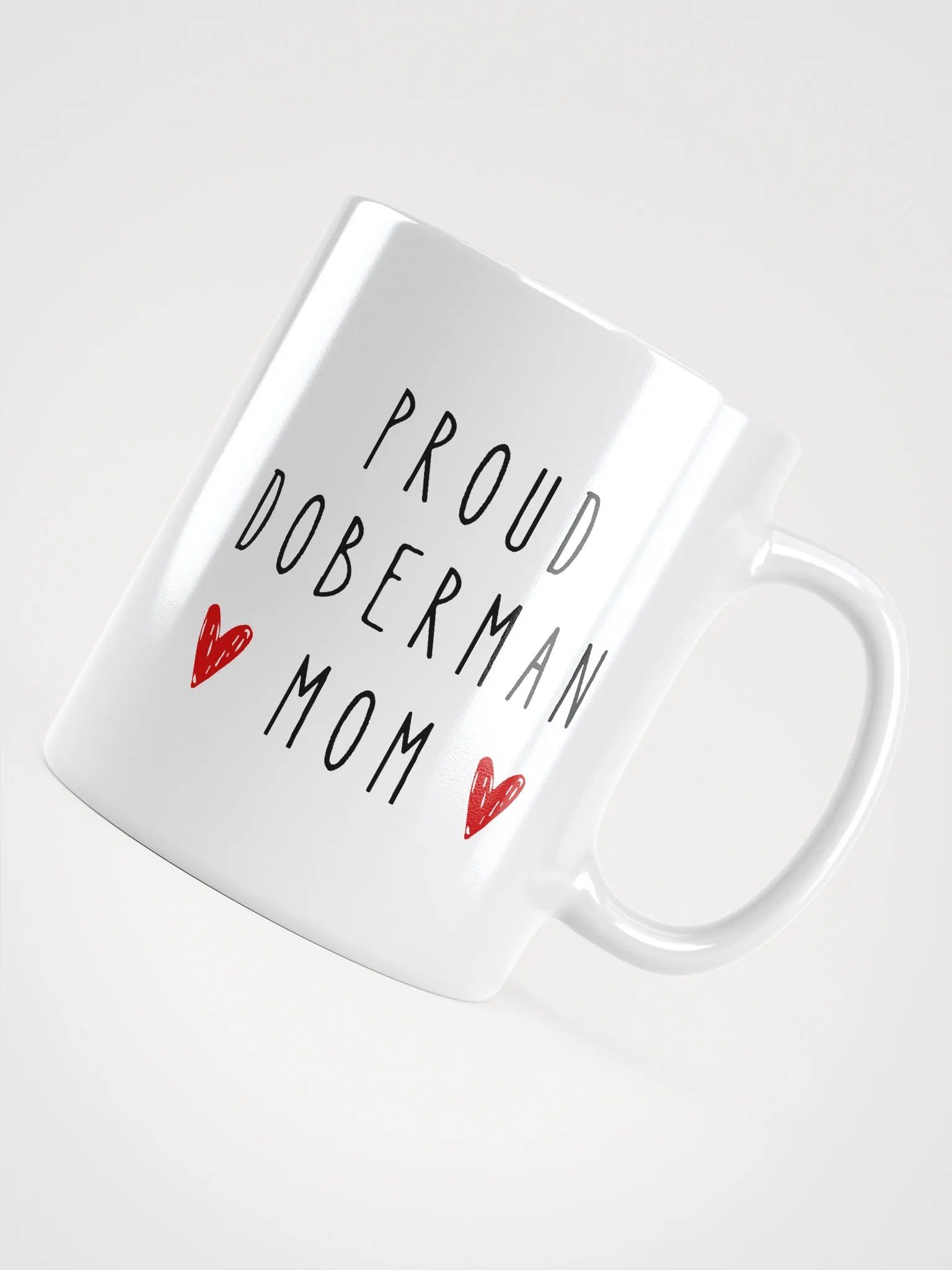 Proud Doberman Mom, white mug product image (11)