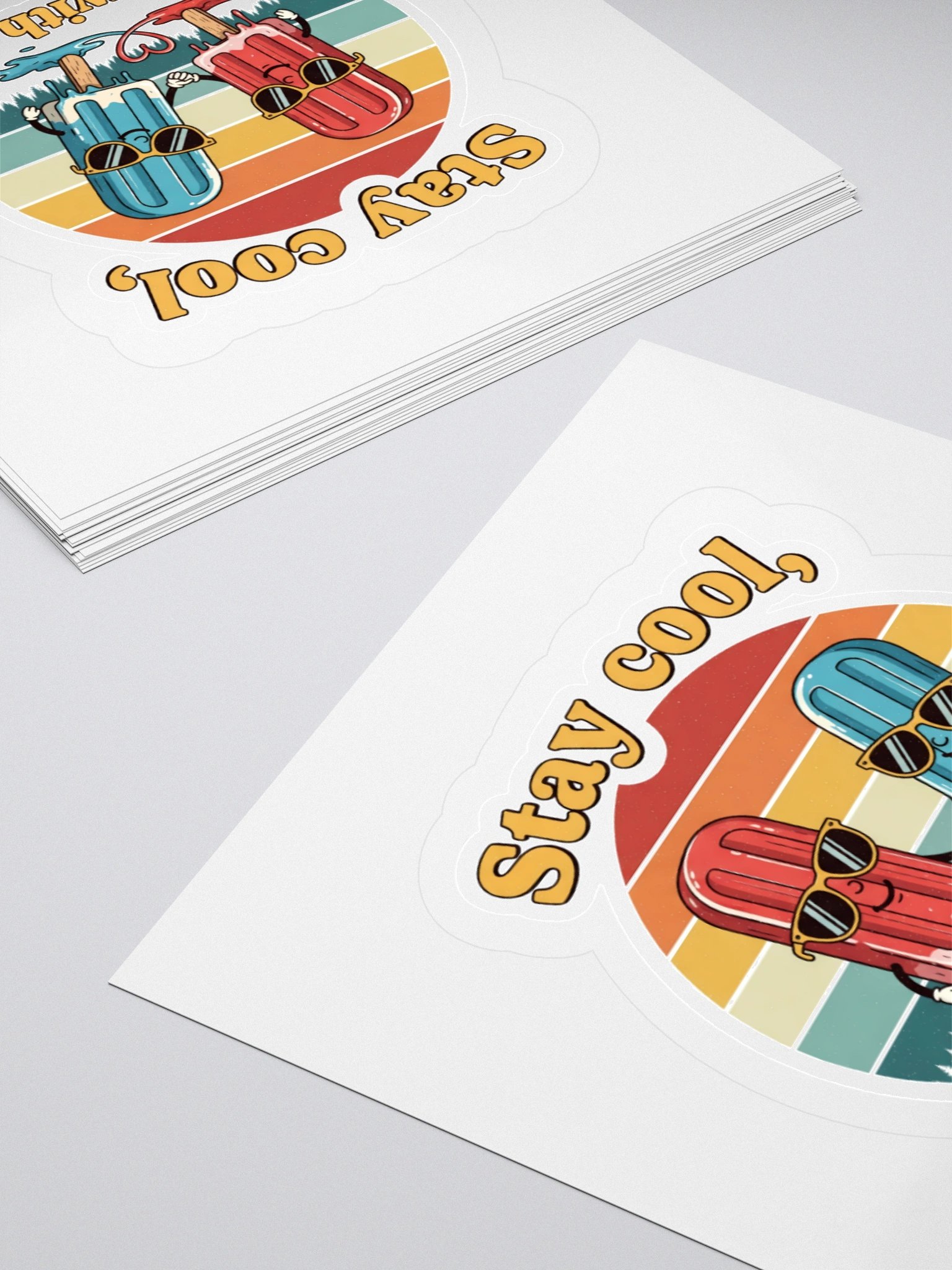 Cool Popsicle Love Kiss Cut Stickers product image (11)