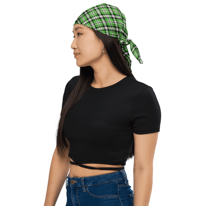 Bright Green Plaid Bandana product image (1)