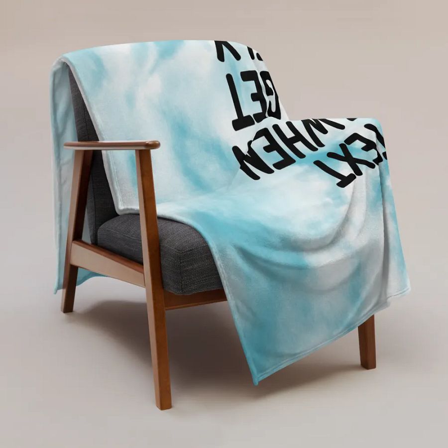 Throw Blanket 🩵 Text me when you get lonely (153 × 203 cm) product image (3)