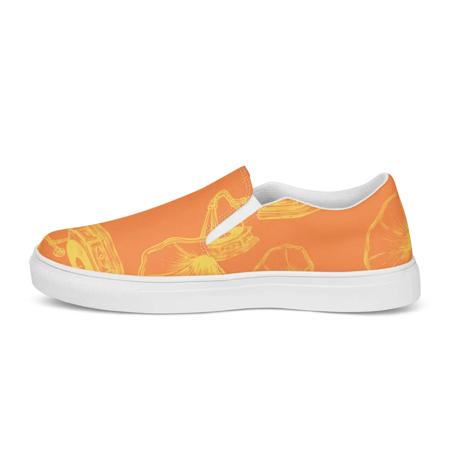 Vintage Gramophone Pattern Slip-On Shoes product image (10)