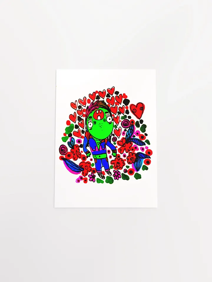 Green Guy in Love matte poster product image (5)