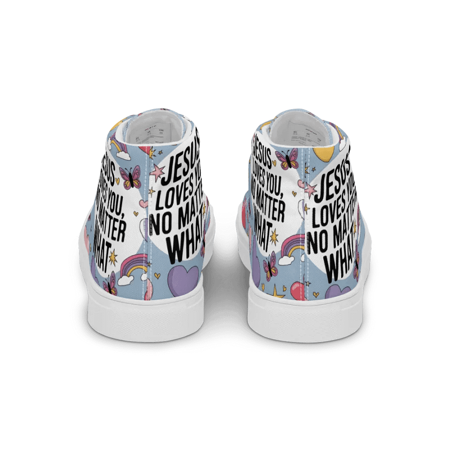 Inspirational Christian High-Top Sneakers – Jesus Loves You product image (7)