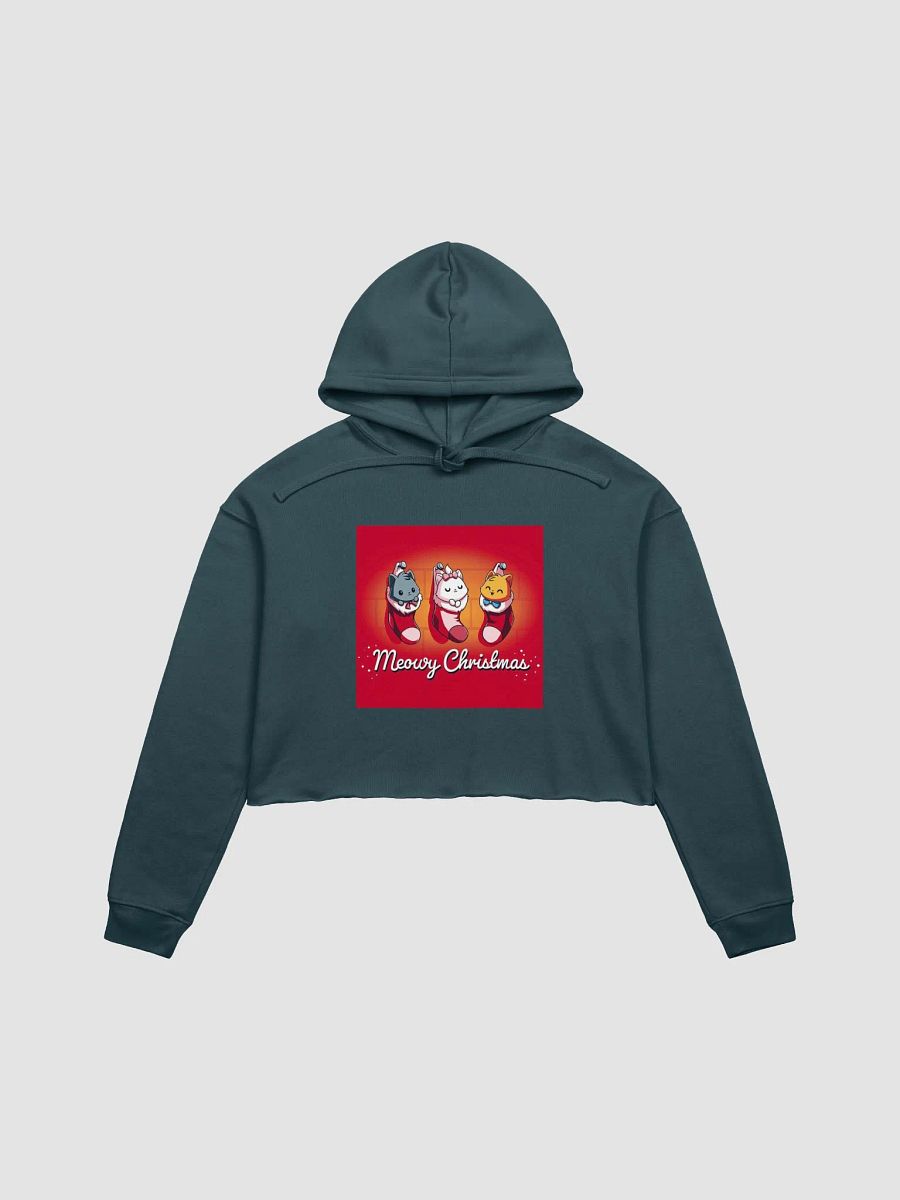 Meowy Christmas Crop Hoodie product image (2)