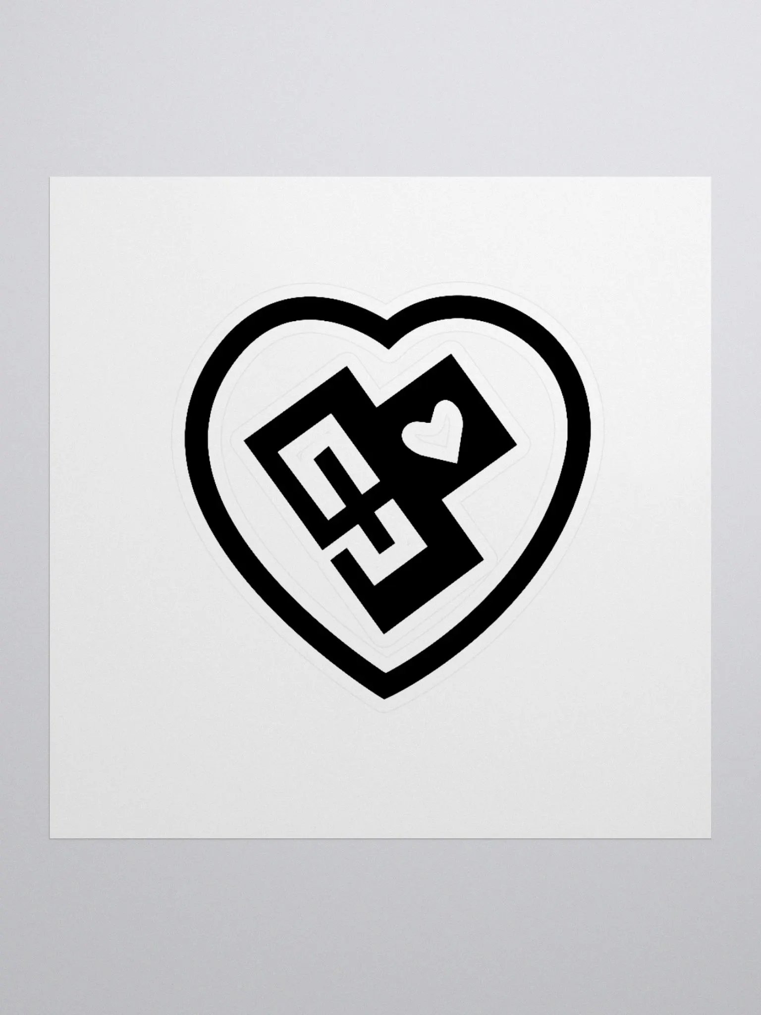 OptimusProcrastinus HeartChip in Heart Sticker product image (1)