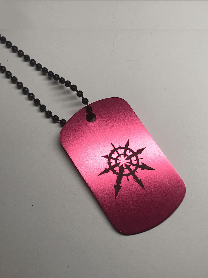 HERESY - Engraved Dog Tag Pendant Necklace product image (1)