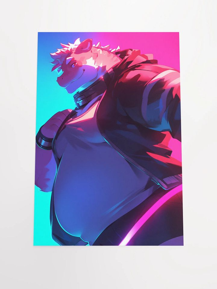Futuristic Anthro Dragon Poster product image (1)
