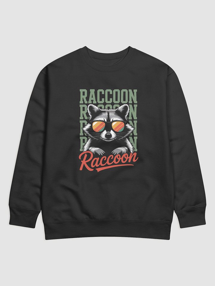 Striped Raccoon Sunglasses Sweatshirt product image (1)