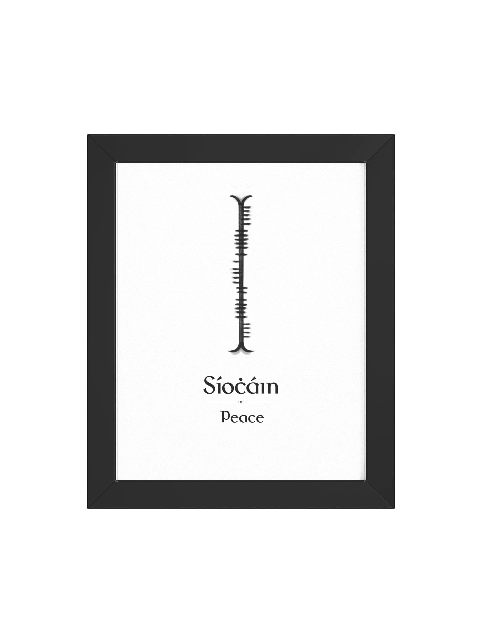 Síocháin – Celtic Peace Ogham Framed Art Print product image (22)