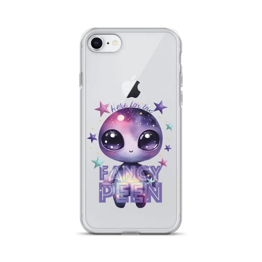 Fancy Alien iPhone Clear Case (Lilac Dude) product image (1)