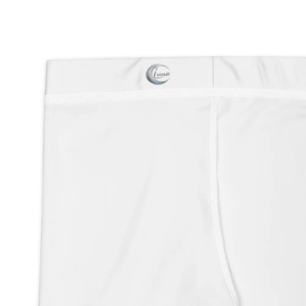 Luna Women's White Capri Leggings - Crescent Moon Logo Design product image (3)