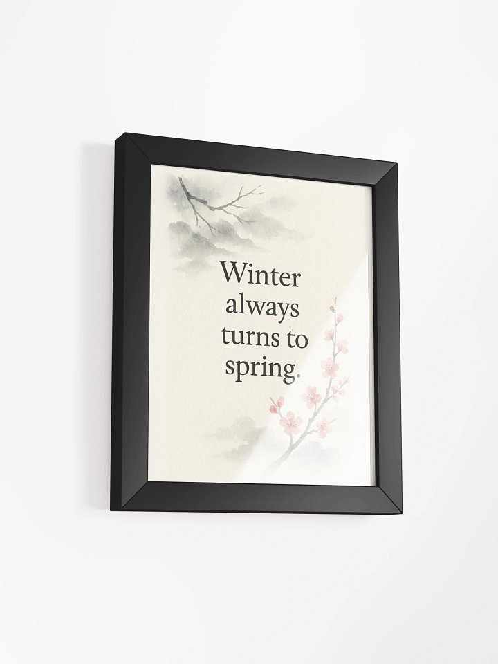 Winter Always Turns to Spring – Nichiren Buddhism Inspirational Wall Art – Japanese Sumi-e Style Print for Home or Altar product image (42)