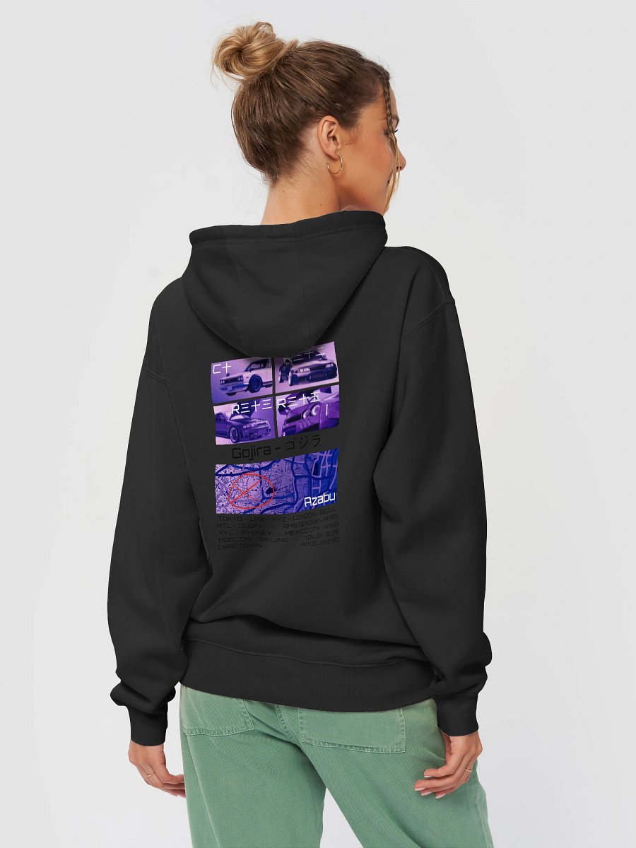 Gojira-Birthplace, List of Cities (Black) | Hoodie product image (3)