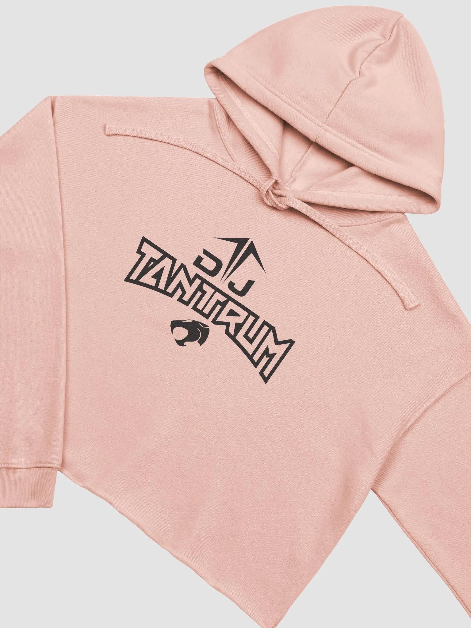 Women's DJ TanTrum Fleece Crop Hoodie (Black Logo) product image (3)