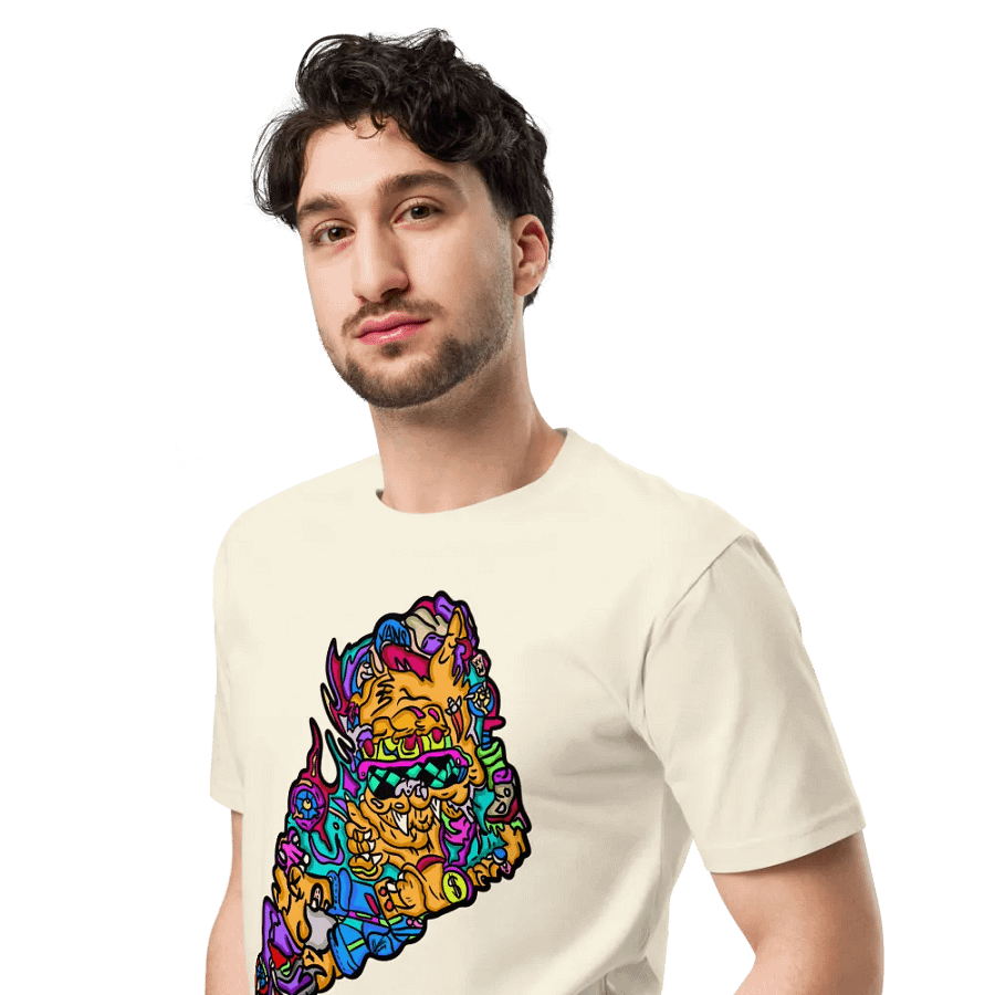 Chill Cat Tee Cream product image (4)